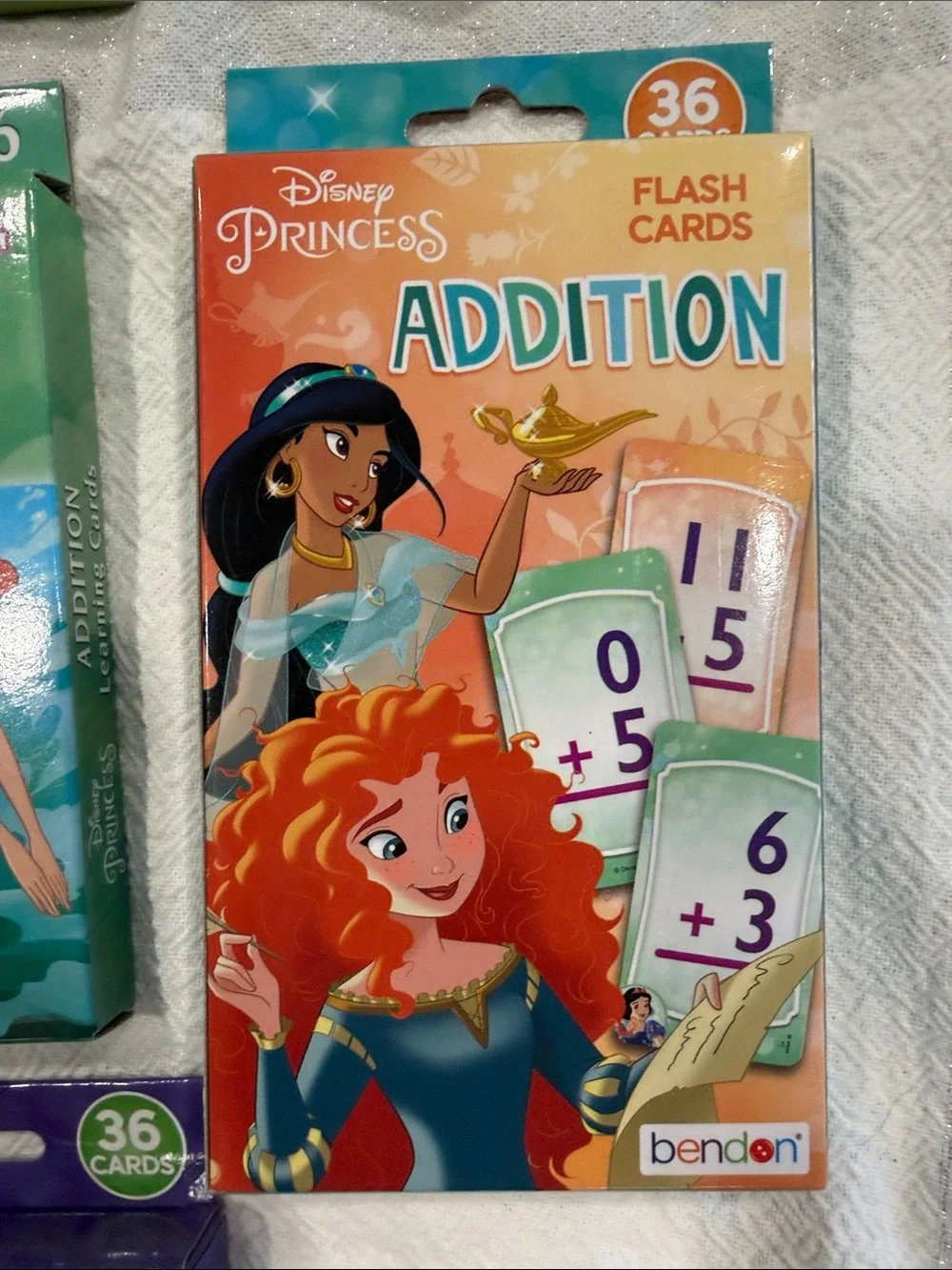 Disney Princess Flash Card Sets - Purple, Green, Teal, Orange